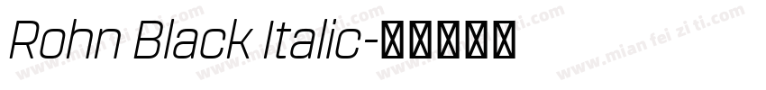 Rohn Black Italic字体转换